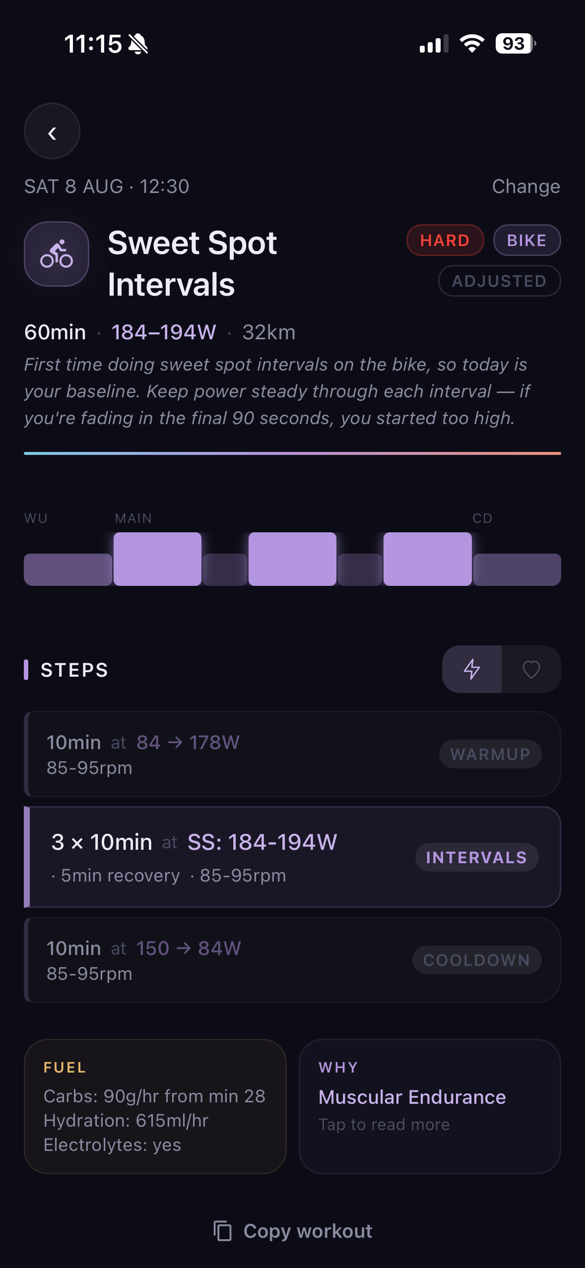 Interval-level session detail